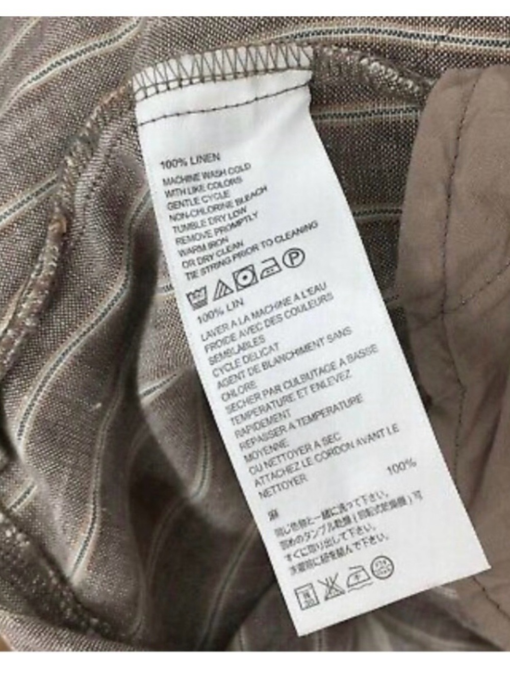 Tommy Bahama linen, striped dress. - Picture 5 of 5